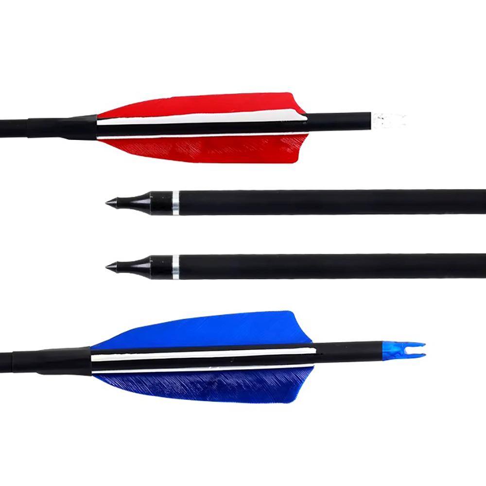 Strzała do łuku karbonowa z piórami 7,8 mm 31,5" Spine 500 - obrazek 3