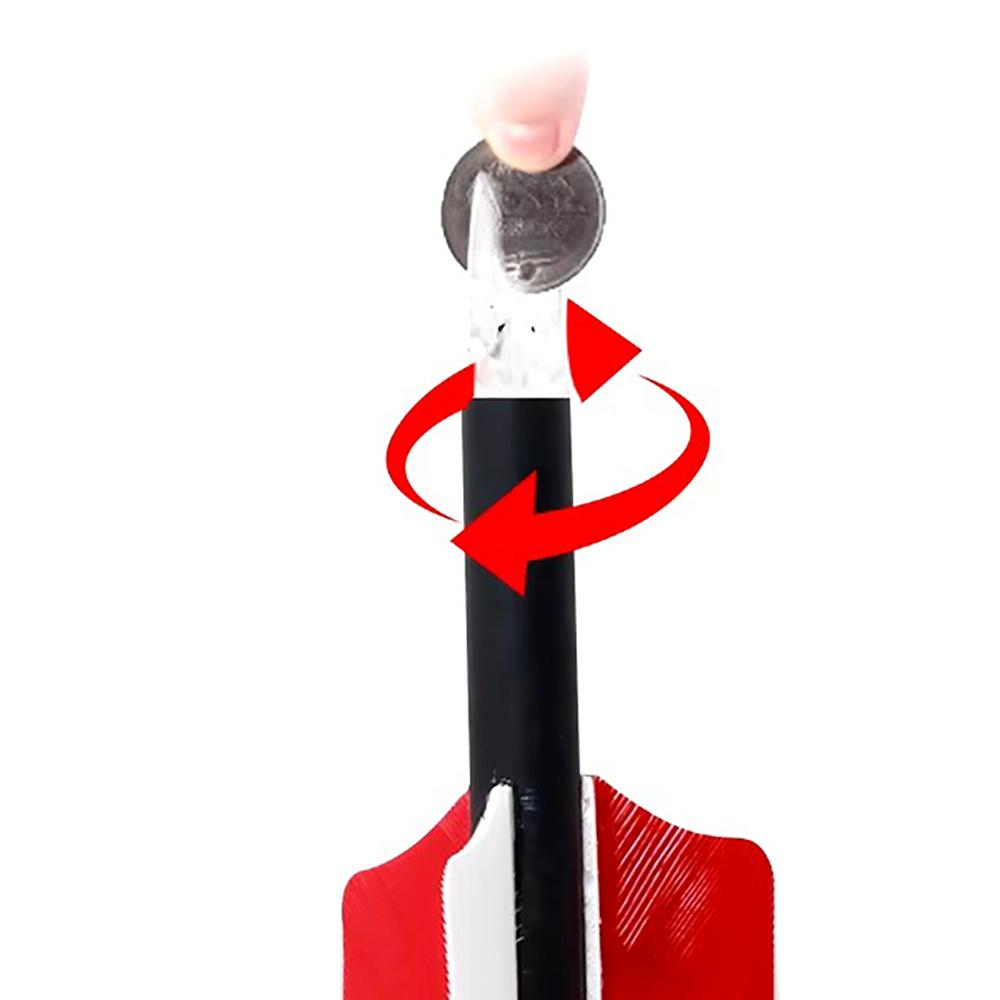 Strzała do łuku karbonowa z piórami 7,8 mm 31,5" Spine 500 - obrazek 2