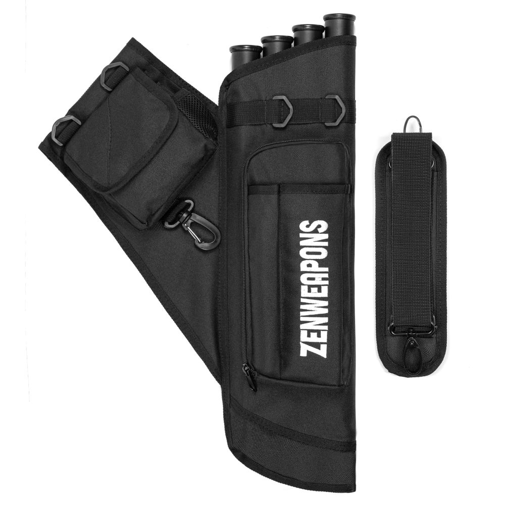 Kołczan łuczniczy na strzały 4-komorowy na plecy i do pasa