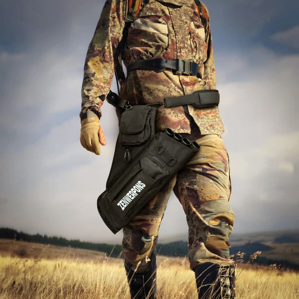 Kołczan łuczniczy na strzały 4-komorowy na plecy i do pasa - obrazek 3