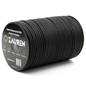 Linka Paracord 550 Typ III 4 mm 9 rdzeni 100 m Czarny