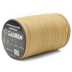 Linka Paracord 550 Typ III 4 mm 9 rdzeni 100 m Khaki