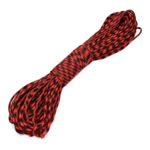 Linka Paracord 550 Typ III 4 mm 7 rdzeni 30 m Czerwono-czarna