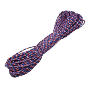 Linka Paracord 550 Typ III 4 mm 7 rdzeni 30 m Czerwono-niebiesko-biały