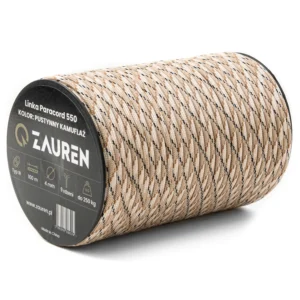 Linka Paracord 550 Typ III 4 mm 9 rdzeni 100 m Pustynny kamuflaż