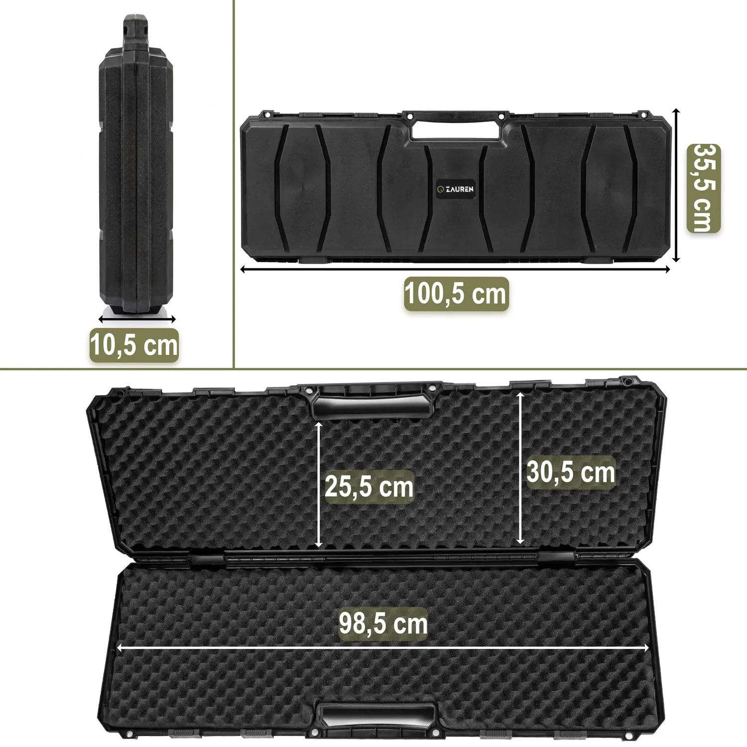 Walizka Transportowa na Karabin 100 cm Czarna - obrazek 2