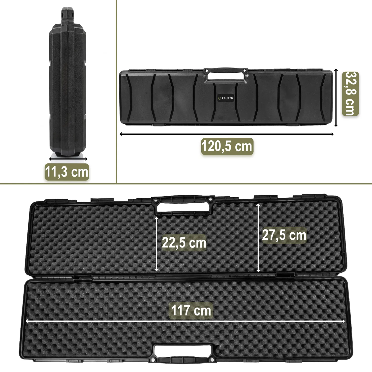 Walizka Transportowa na Broń Długą 120 cm Czarna - obrazek 2