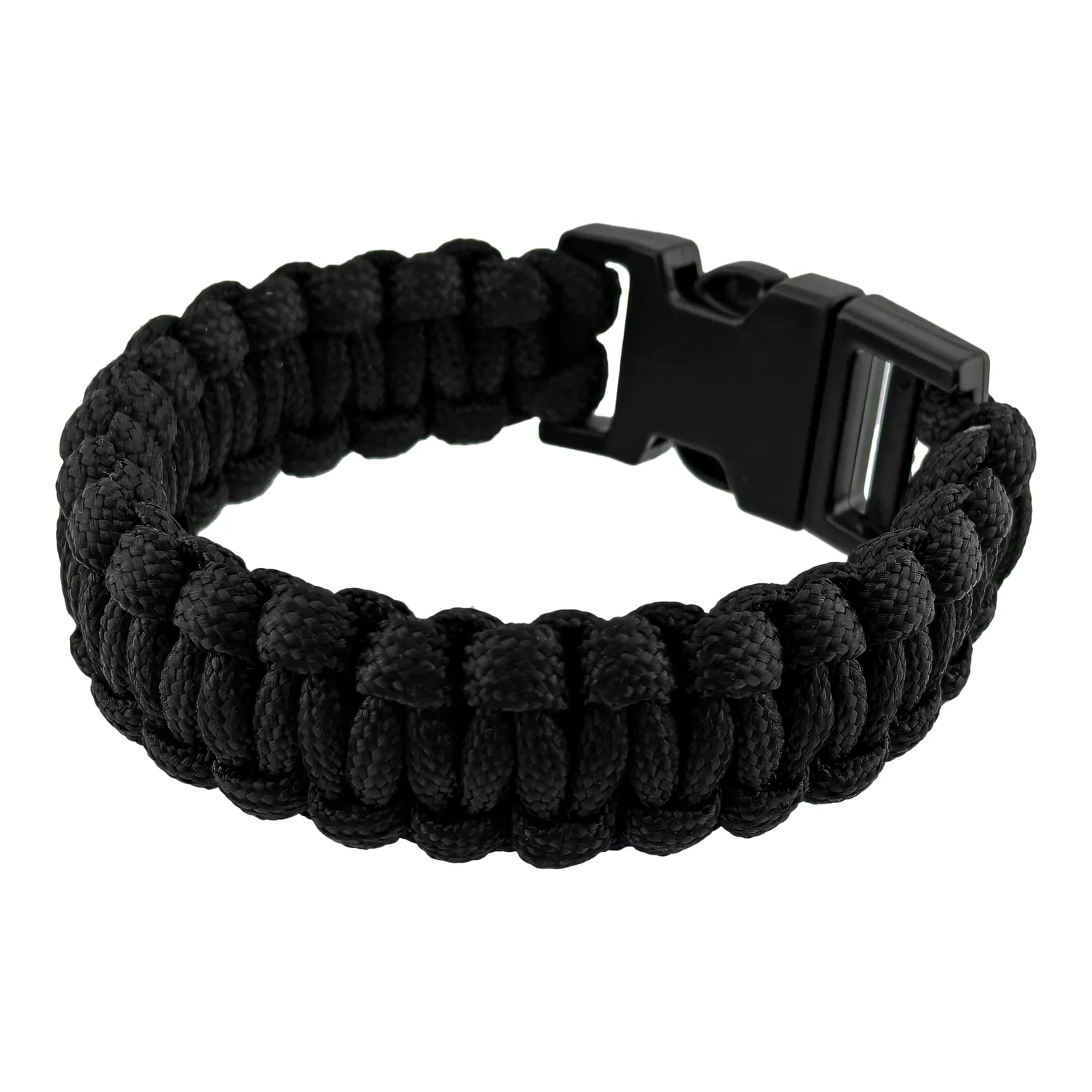 Bransoletka Survivalowa Paracord 550 z Klamrą Czarna - obrazek 2