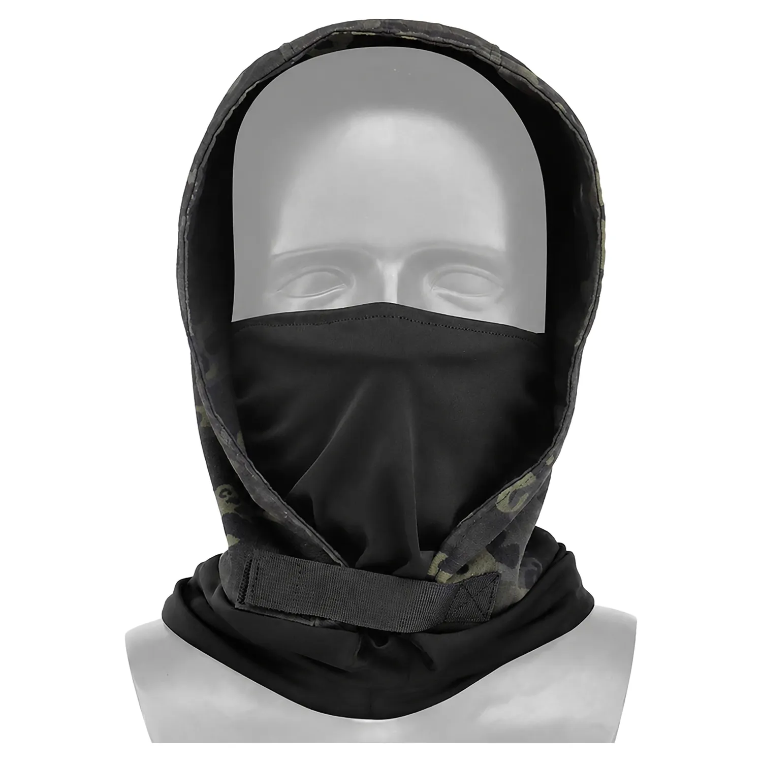 Kaptur Taktyczny Black Camo z Czarną Maską - obrazek 2