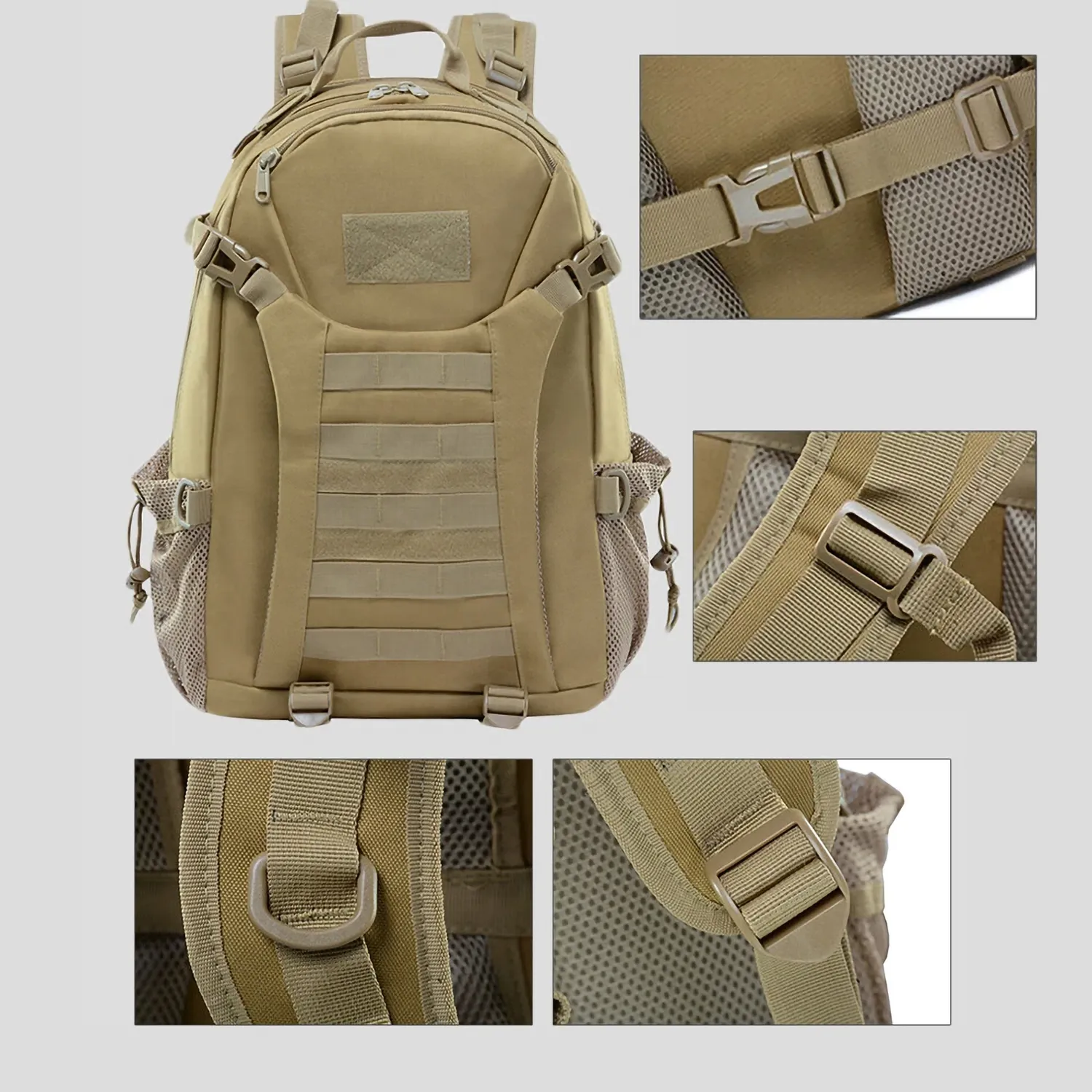 Plecak Taktyczny MOLLE 28 l Khaki - obrazek 7