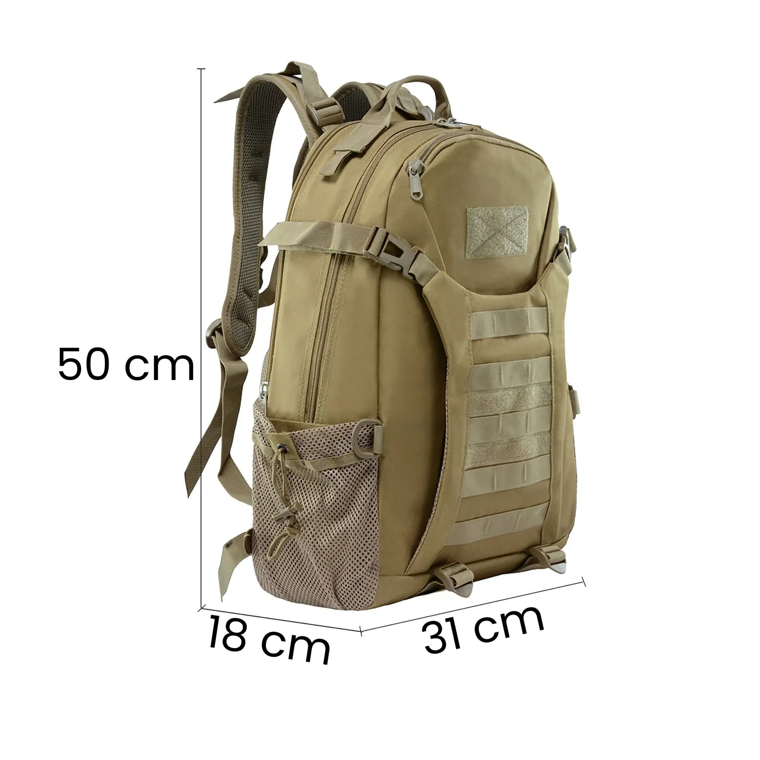Plecak Taktyczny MOLLE 28 l Khaki - obrazek 2